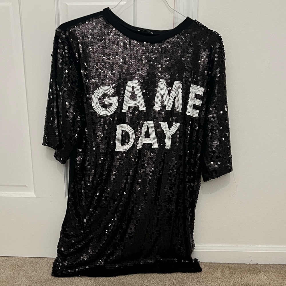 Black Sequin 'Game Day' Dress, Like New!